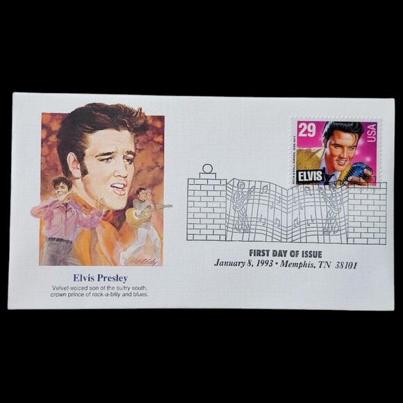 1993 Fleetwood (5) First Day Cover Elvis Presley US Stamp Memphis, TN 38101 - Picture 4 of 9